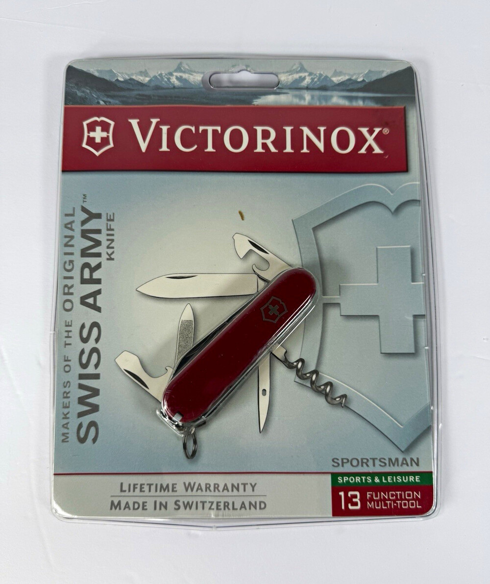 Victorinox Swiss Army Sportsman Multi-Tool 13-Function Red 2-Blade